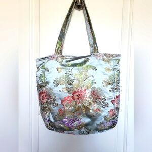Japanese Floral Tote/Book Bag